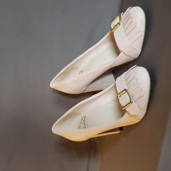 Pink Suede heels, size 7 - Picture 1 of 6